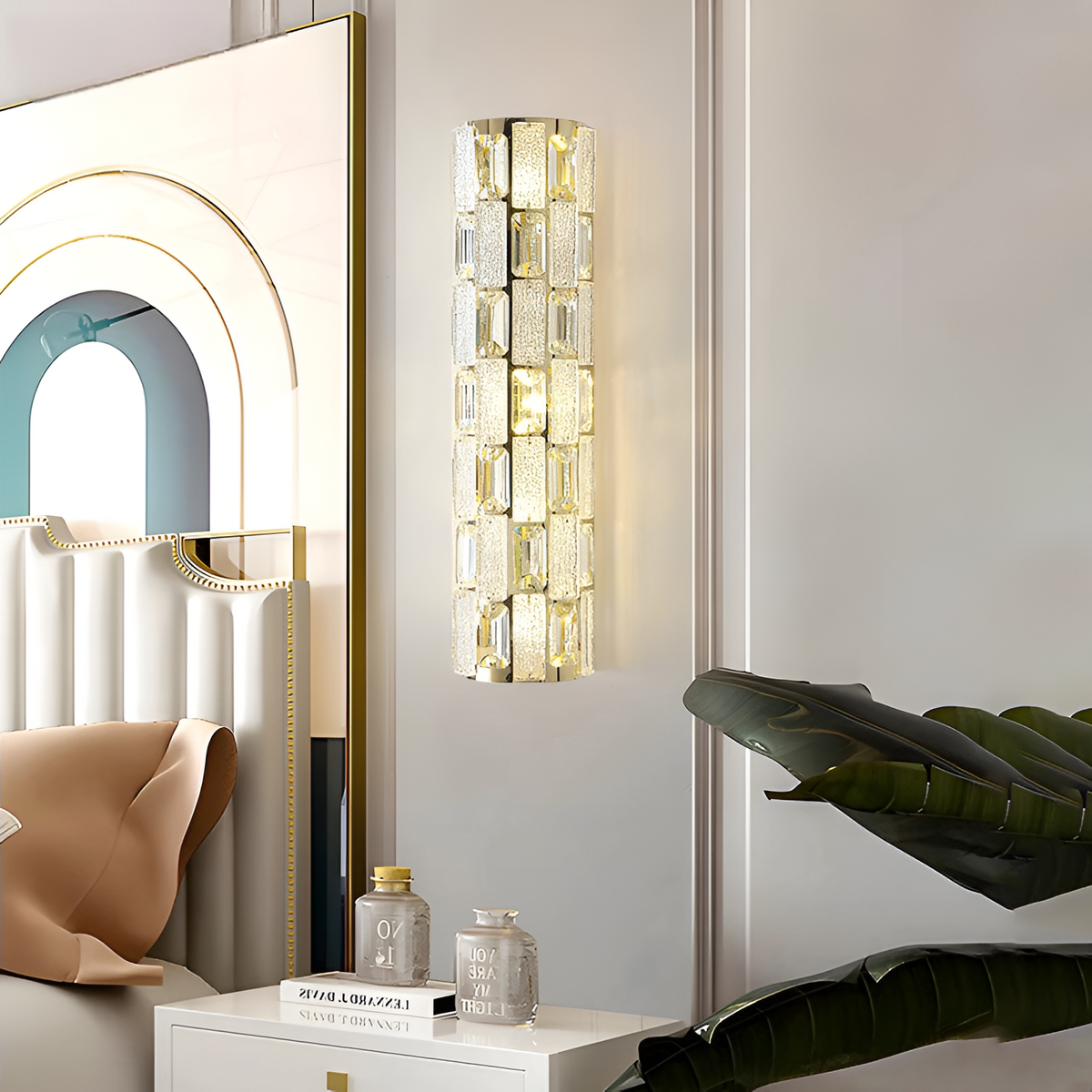 Настінні світильники золоті H-40 cm / H-50 cm Led 3000K-5000K Gold Crystal 260122-100007275