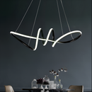 Люстра підвісна чорна геометрична L-72 cm Led 47W 4000K Black Geometry 250980-100006040