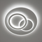 Ультратонка стельова біла кругла люстра з кільцями D-46 cm Led 70W White Home circle 250874-100005738