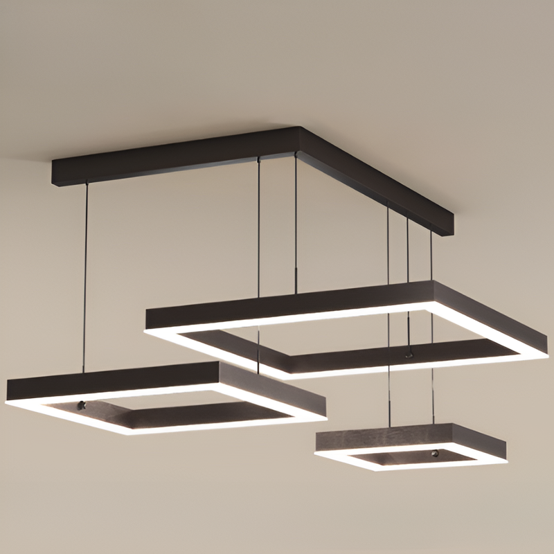 Люстра Square Black L-80+60+40cm 250518-100004779