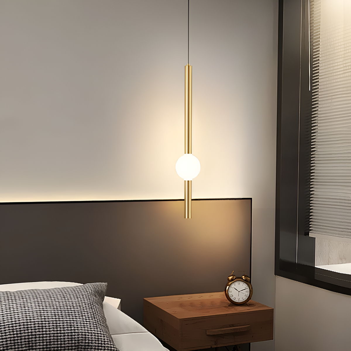 Підвісний світильник золотий H-60cm / H-90cm Led 4000К Gold Elegant Tube 250618-100005156