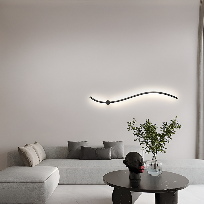 Настінний світильник Wave line light H-60cm Black 3000K 250491-100004435