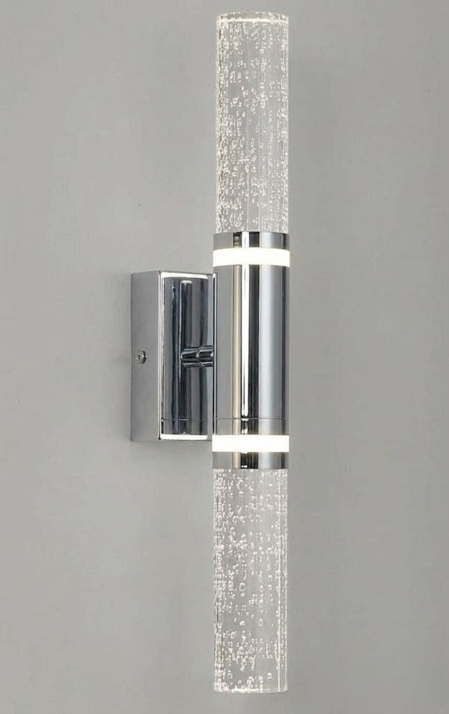 Настінний світильник срібний H-37 cm Led 6W Chrome Relief 251222-100006765