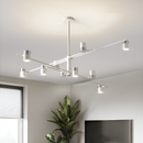 Люстра Супутник Spoon 10 D-130 см White + Chrome 250419-100004455