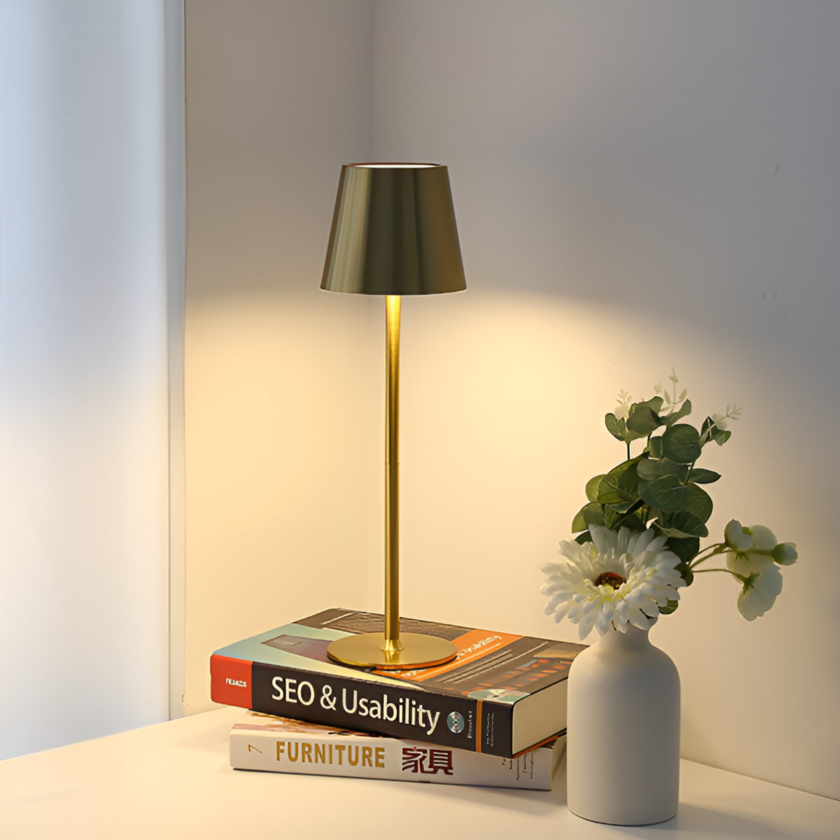 Настільна лампа з акумулятором Led 5W 2700K-6500K T-Lamp Gold 250488-100004667