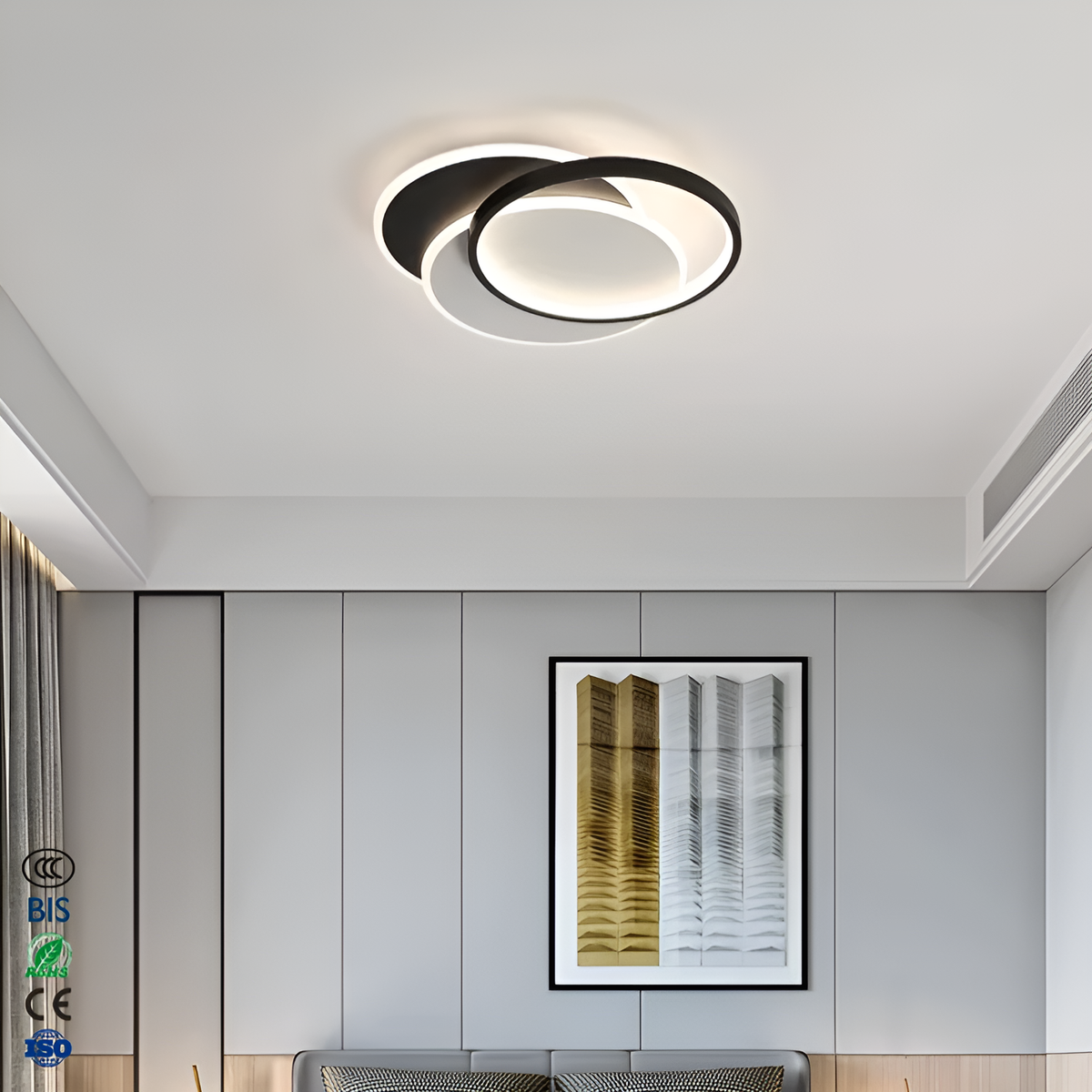 Люстра стельова Trio 70W L-49cm 3000-6000K Black+White 250575-100005024