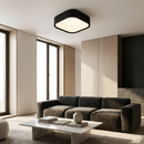 Стельова люстра чорна у 2-х розмірах з пультом L-50 cm / L-60 cm Led Black Gofre 250819-100005780