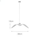 Підсвісні світильники білі пташка W-32 cm / W-38 cm / W-39 cm Led White Bird 260658-100008109