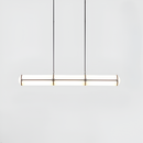 Підвісна люстра чорна з 3-х розмірах L-128/150/210 cm Led White+Black Tube long 250958-100005923