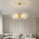 Підвісна люстра золота D-60 cm з пультом Led 3000K-6000K 50W Gold Flower 260388-100007737