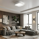 Стельова люстра біла з пультом у 2-х розмірах L-50 cm / L-60 cm Led White Gofre 250819-100005781