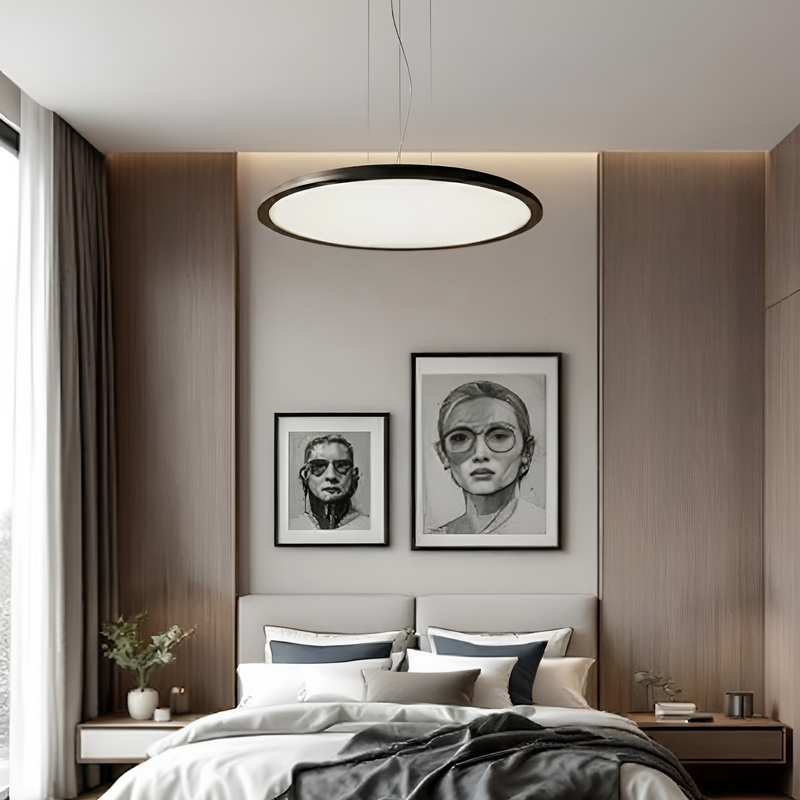 Ультратонкий стельовий світильник чорний з пультом управління D-29.5 cm / D-42 cm / D-50 cm Led+RGB 49W 4500К Black Circle 250848-100005736