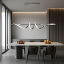 Люстра підвісна срібна Хвиля Led 70W / 75W L-100 cm/ L-120 cm 3000-6000K Chrome Gemo Wave 240818-100003601
