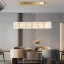 Підвісна люстра золота видовжена L-95 cm Led 3000K-6000K 52W Gold Aurora 260518-100007911