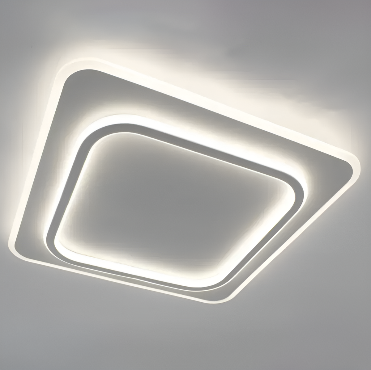 Світлодіодна біла подвійна квадратна ультратонка стельова люстра L-45 cm Led 85W White Dual 250875-100005724