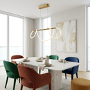 Підвісна люстра золота L-60 cm Led 38W 4000K Gold Rope 251240-100006878