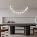 Підвісні люстри рельєфні L-90 cm / L-100 cm / L-120 cm / L-140 cm Led 3000K-6000K Gold+Clear Pearls 251218-100006841