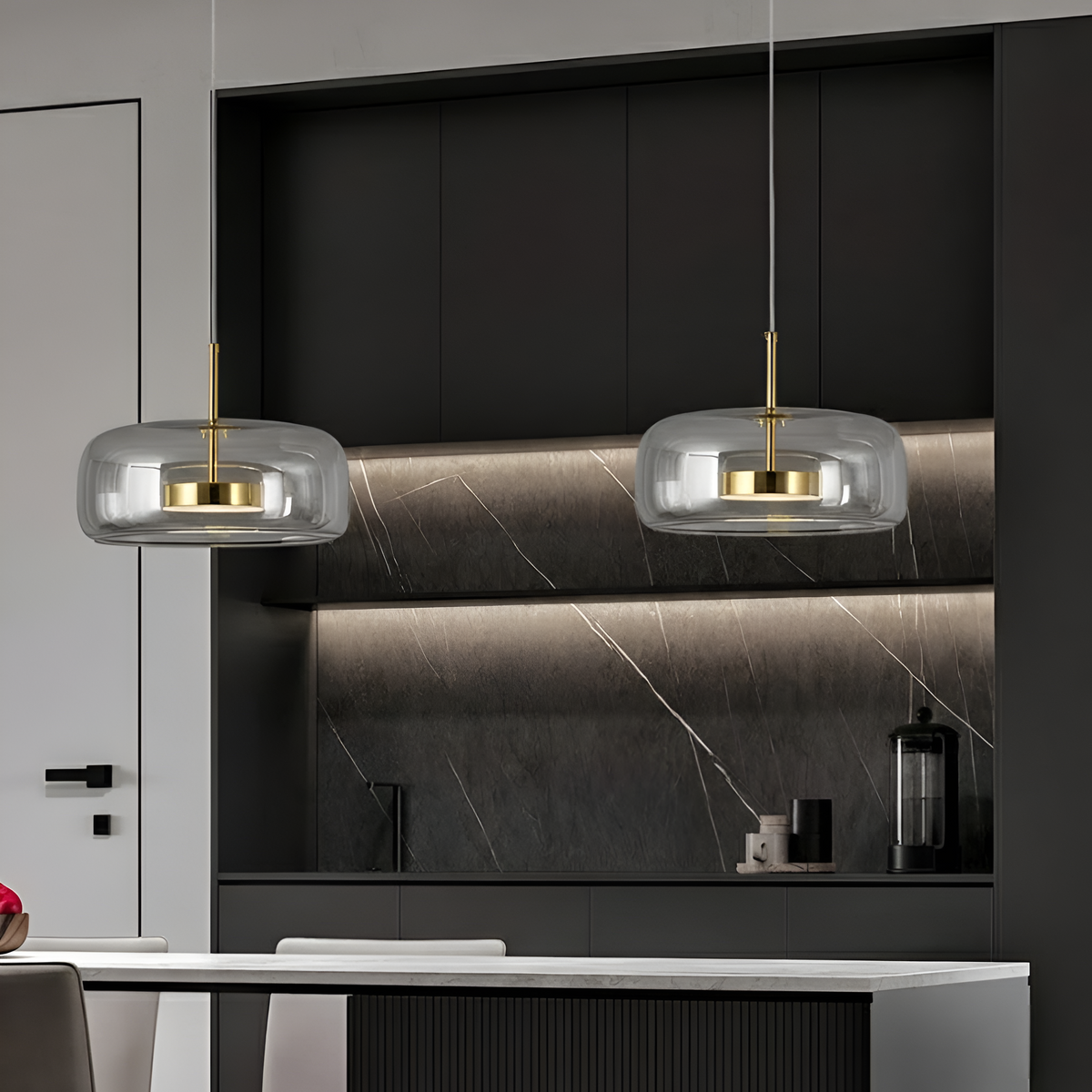 Підвісний світильник золотий D-33 cm Led 9W 3000K-6000K Gold+Clear Jube 251131-100006755