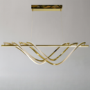 Підвісна люстра золота геометрична L-100 cm / L-120 cm Led Gold Geometry Wave 250718-100005648