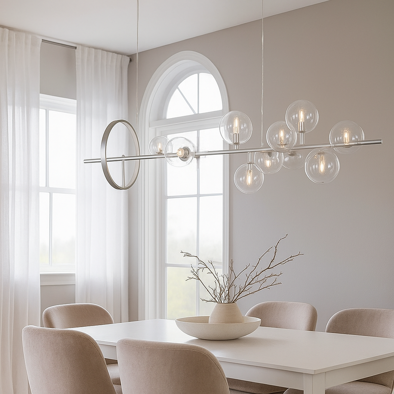 Люстра підвісна Bubbles L-120cm Led+G9x10 Silver 250635-100005163