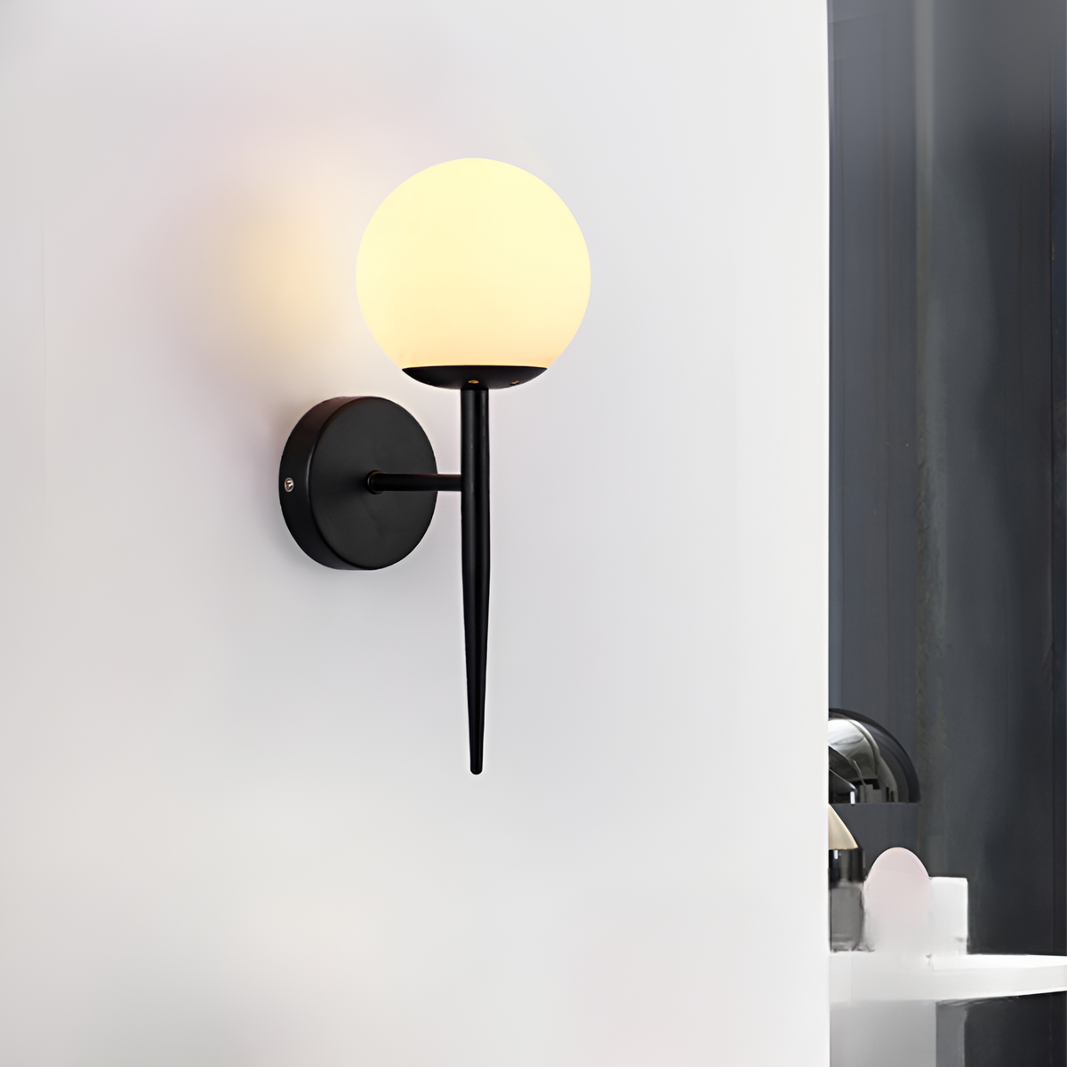 Настінний світильник Bollo E27 Black 250491-100004445
