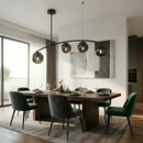 Підвісна люстра чорна L-125 cm E27*4 Black Bubbles 260131-100007118