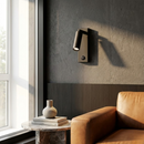 Настінний світильник чорний зі спотом H-15 cm G9 Black 251132-100006701