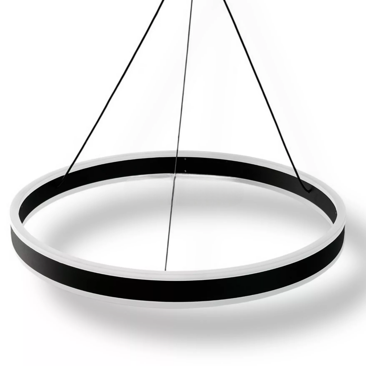 Підвісна люстра чорна з пультом L-50 cm Led 70W 2800K-6000K Black Kukho 260248-100007400