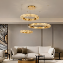 Підвісна люстра золота D-80+60+48 cm Led 220W Gold Rings 260817-100008510
