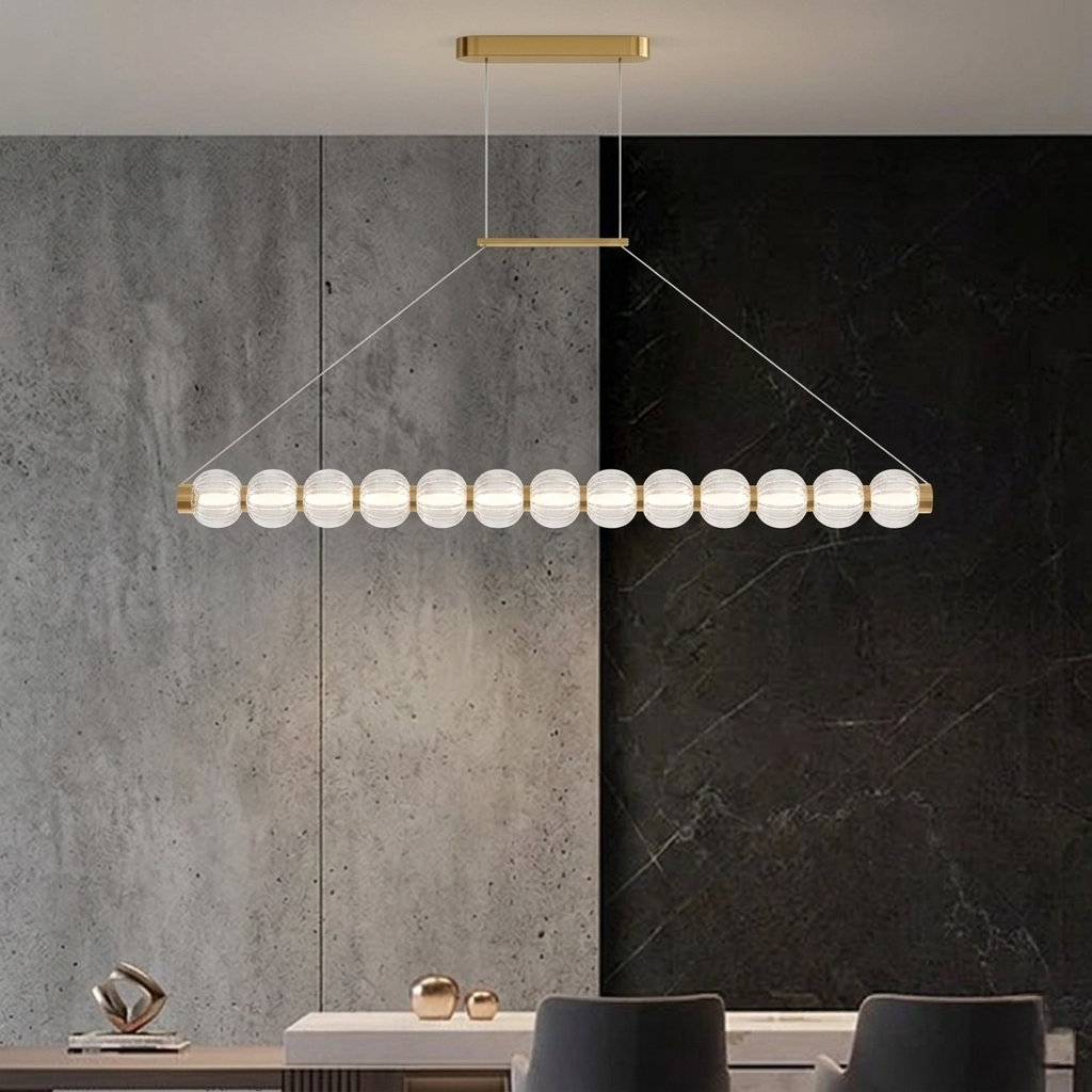 Підвісна люстра золота L-110 cm Led 22W 3000K Gold Pearls 260340-100007636