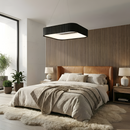 Підвісні люстри чорні у 2-х розмірах з пультом L-50 cm / L-60 cm Led Black Gofre 250819-100005865