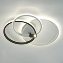 Стельова світлодіодна чорно-біла кільцева люстра з пультом L-51 cm Led 70W Black+White Circle 250875-100005745