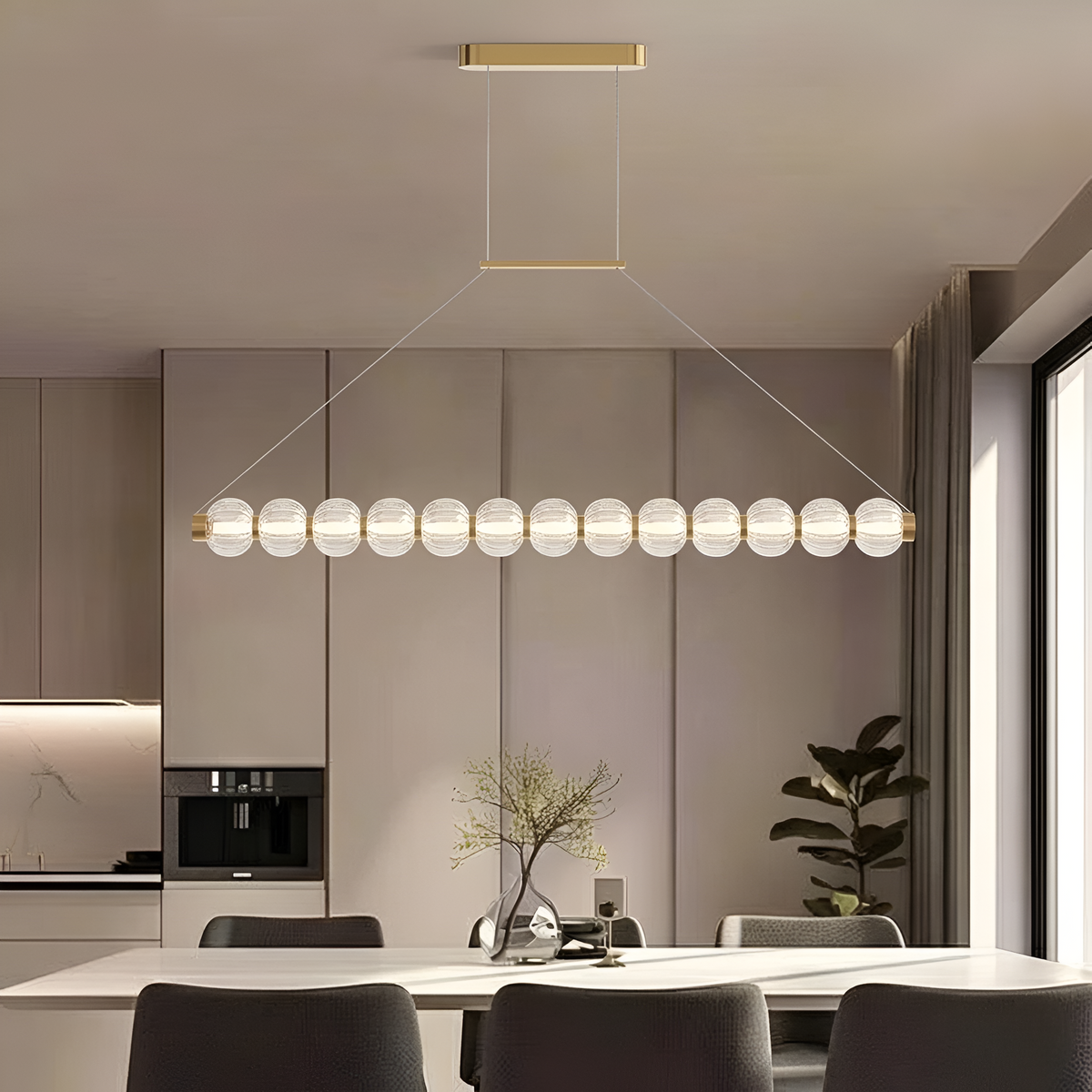 Підвісна люстра золота L-110 cm Led 22W 3000K Gold Pearls 260340-100007636