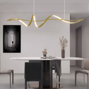 Люстра підвісна золота світлодіодна Хвиля L-120cm/L-100 cm Led 22W/20W Gold Wave 250518-100004772