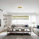 Підвісна люстра золота L-120 cm E14 Gold Crystal Crown 260288-100007525