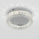 Стельові люстри срібні D-30 cm / D-40 cm / D-50 cm Led Chrome Crystal 260422-100007793