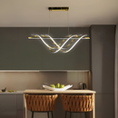 Підвісна люстра золота геометрична L-100 cm / L-120 cm Led Gold Geometry Wave 250718-100005648