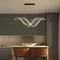 Підвісна люстра золота геометрична L-100 cm / L-120 cm Led Gold Geometry Wave 250718-100005648