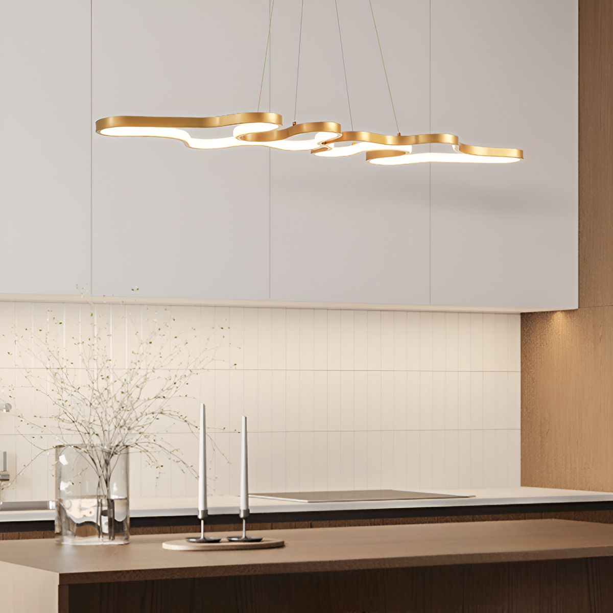 Люстра Wave Gold L-98cm 90W 250518-100004724