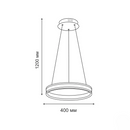 Підвісні люстри сірі з пультом D-40 cm / D-60 cm Led 3000K-6500K Grey Kukho 260275-100007444