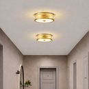 Стельовий світильник золотий D-35 cm H-15 cm Е27 Gold Round 260320-100007658