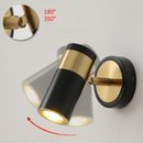 Настінний світильник поворотний чорний з золотим GU10 Black+Gold Spoon 251118-100006653