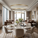 Підвісна люстра матова золота D-80 cm Led 95W 4000K Gold 3 Rings 251161-100006706