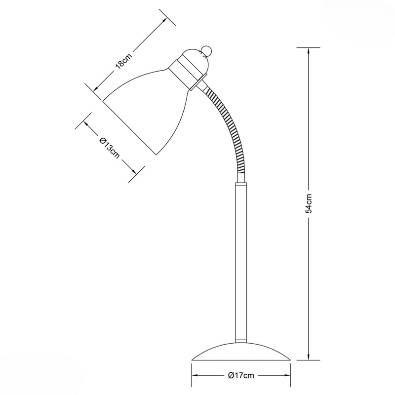 Настільна лампа чорна H-54 cm E27 Black Pandora 250960-100005910