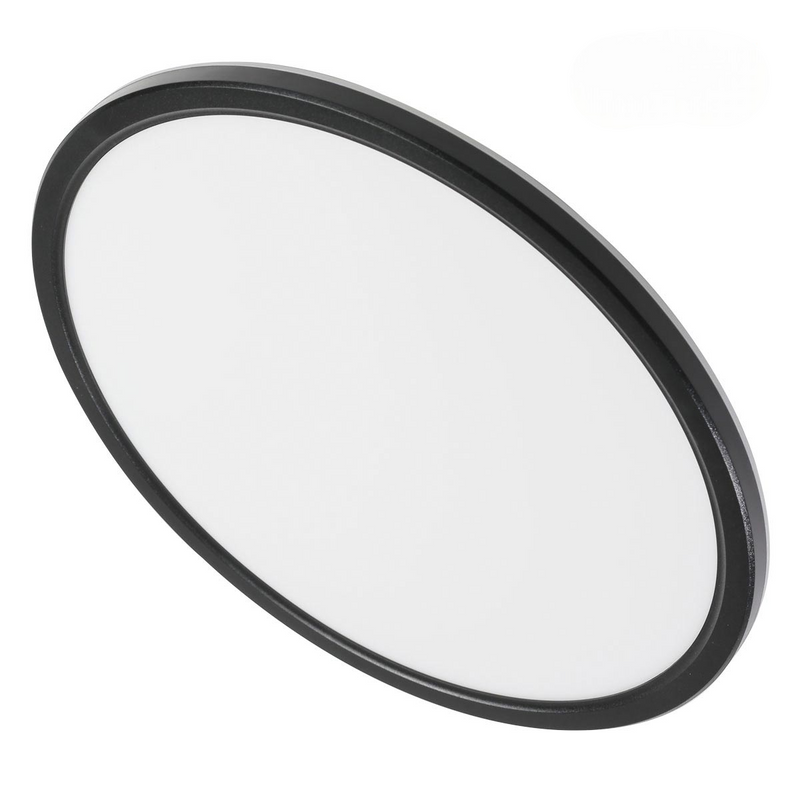 Ультратонкий стельовий світильник чорний з пультом управління D-29.5 cm / D-42 cm / D-50 cm Led+RGB 49W 4500К Black Circle 250848-100005736