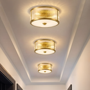 Стельовий світильник золотий D-35 cm H-15 cm Е27 Gold Round 260320-100007658