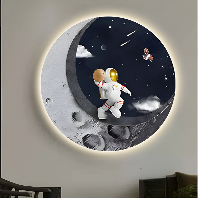 Настінні світильники місяць з астронавтом D-40/50/60 cm Led 4000K Astronaut 250958-100005921