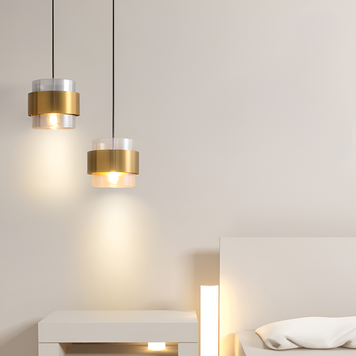 Підвісний світильник D-18 cm E27 Led Amber+Gold Mugga Lamp 251121-100006756