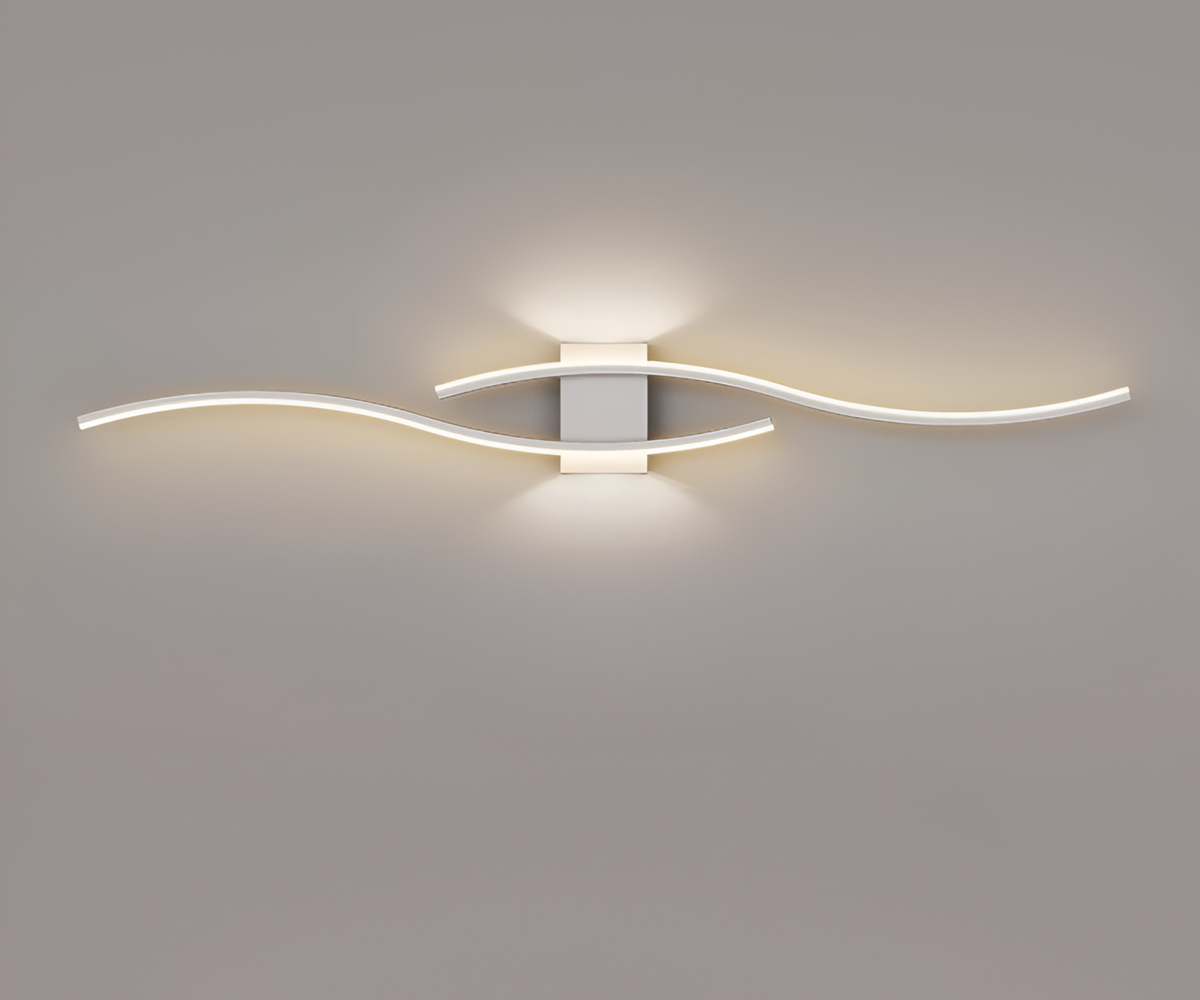 Настінні світильники білі L-60 cm / L-100 cm Led White Double Waves 251222-100006795