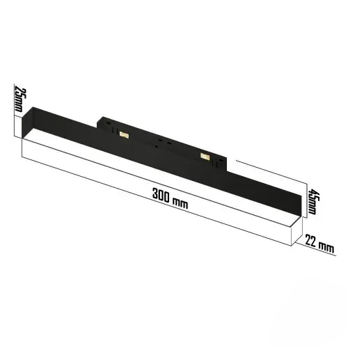 Світильник LED L-30cm 3000K /4000К Black 250578-100004927